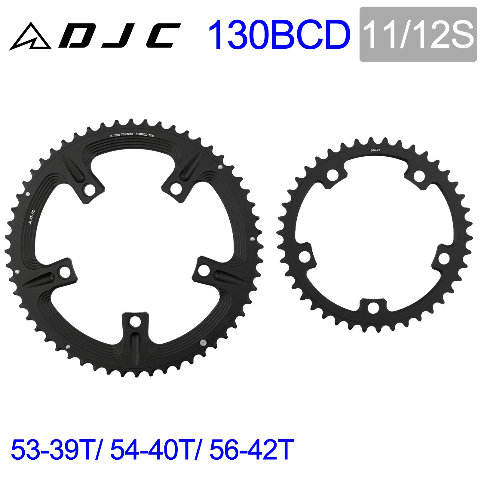 DJC 130bcd Bike Chainring Double Road Bike Folding bike for Sram for Shimano 5700 6700 11 12 Speed 53 39 54 40 56 42T 12s