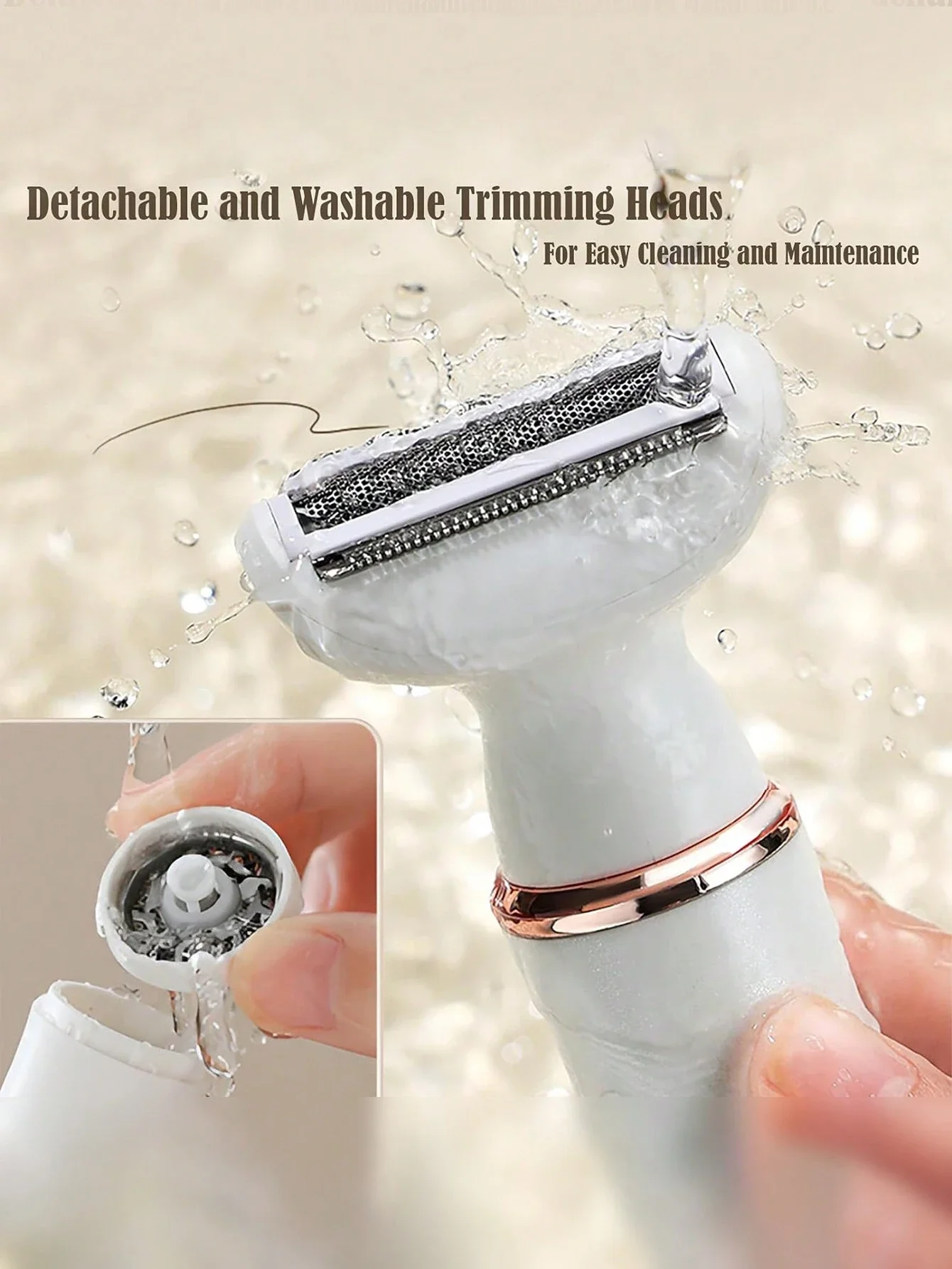 1 шт., женская многофункциональная бритва 2-в-1, устройство для удаления волос, перезаряжаемая от USB, для удаления волос для всего тела