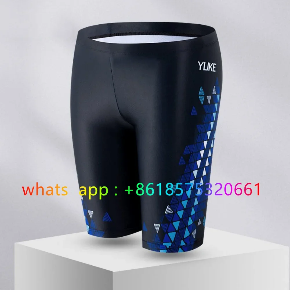 Summer Men's Boxer Swim Jammer Endurance Athletic Training Swimsuit Beach Swimming Trunks For Swimwear Jammers Tight Surf Shorts