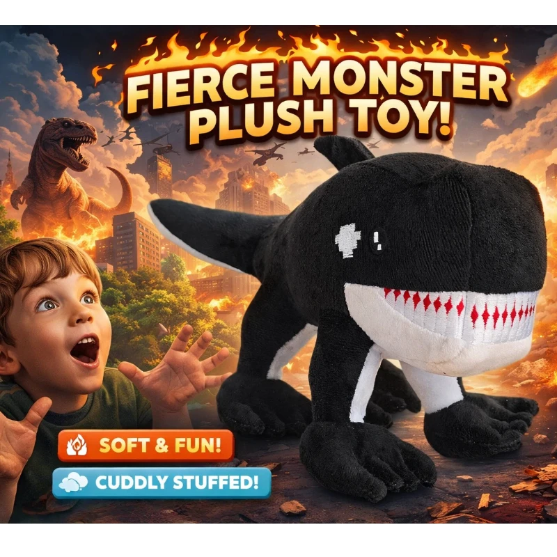 

Плюшевая игрушка-акула Orcaledon Black Four Claw (Четырехлапая акула) — коллекционный подарок для фанатов хоррор-игр