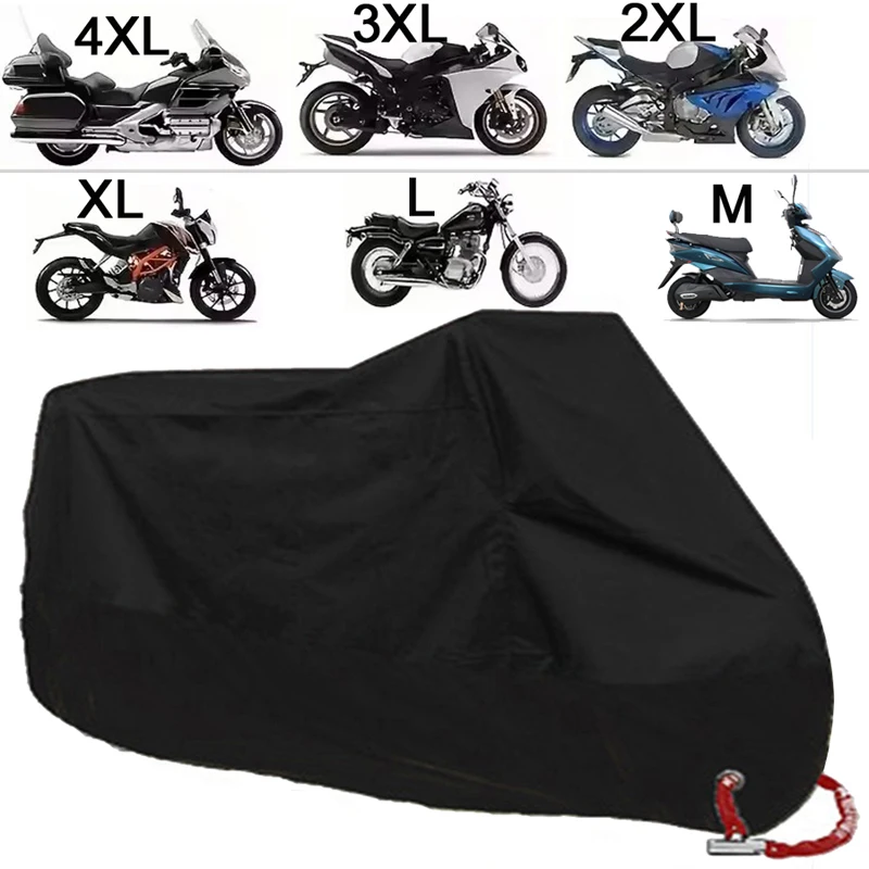 All Season Motorhoes Zilver Zwart Zon Reflecterend Waterdicht Stofdicht UV-bescherming voor Moto Scooter M tot 4XL 2025