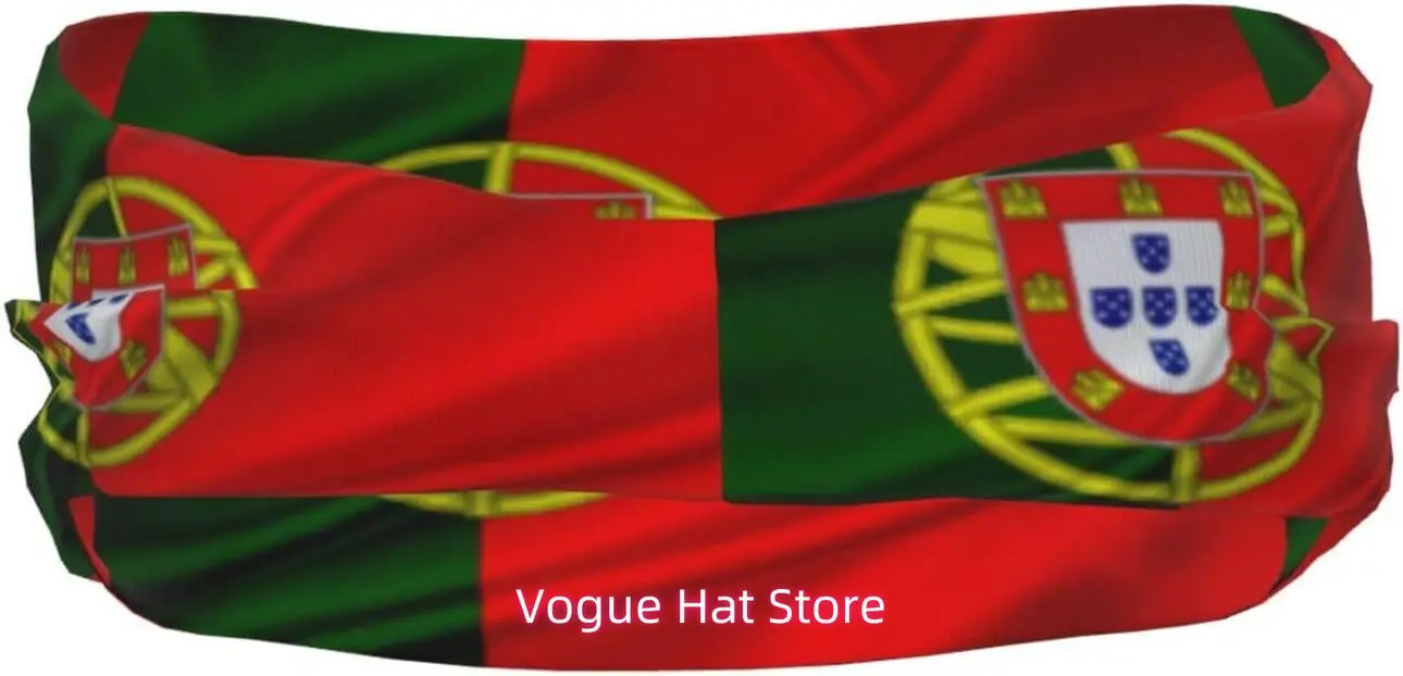 Portugal Flag Headbands Sports Non-Slip Tennis Workout Sweat Bands for Women Men