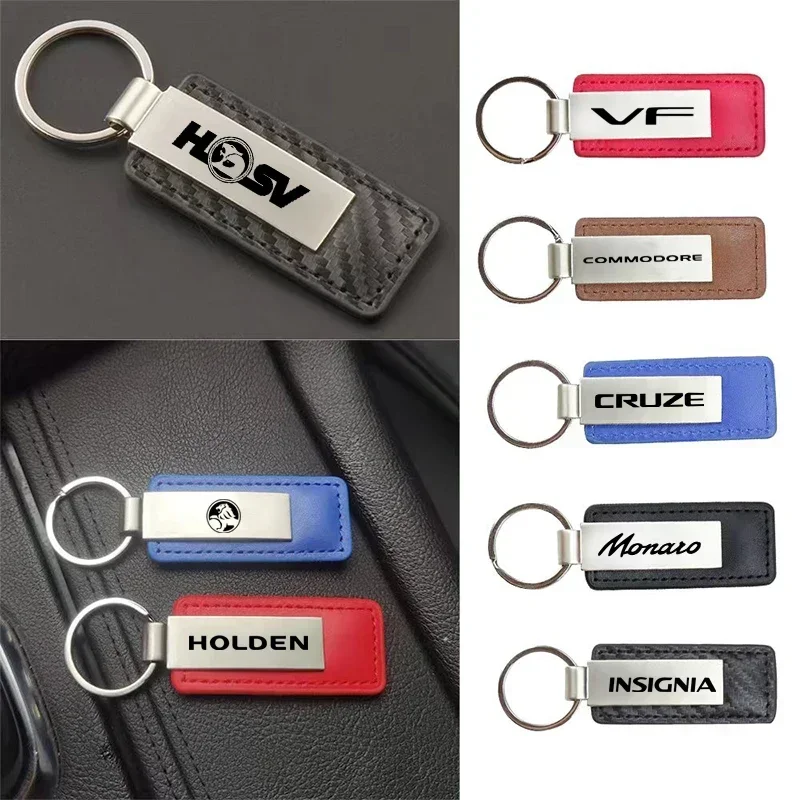 Metal Pu Leather Car KeyChain Key Ring Key Chain For Holden HSV VF COLORADO Trailblazer INSIGNIA Monaro CRUZE CAPTIVA COMMODORE