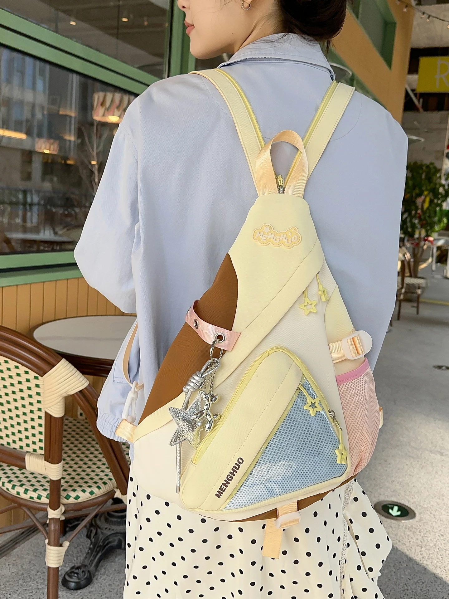 Picture 4: High Aesthetic Value Women's Multi-Functional Crossbody Travel Chest Bag Nylon Material Zipper Closure Casual Style Leisure S...