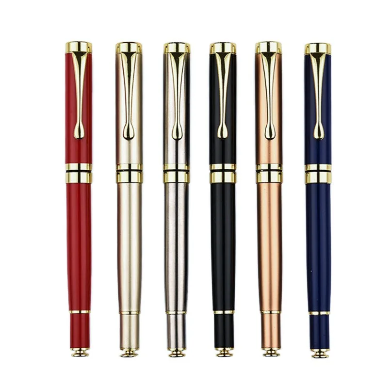 

Customize Gold Color Ballpoint Pen Gel Pen Engraving Metal Pretty School Student Supplies Office Accessories Writing Stationery