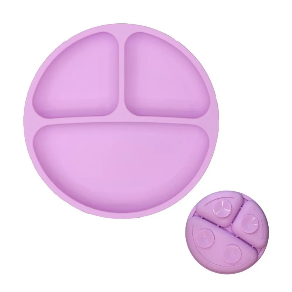 Silicone Material Baby Sucker Plate Suction Design BPA Free Silicone Dining Plate Training Tableware Feeding Bowls