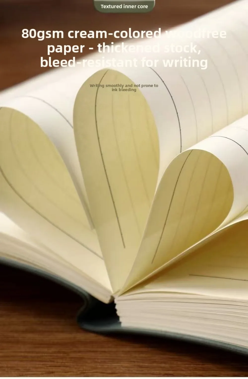 Neues dickes Notizbuch aus PU-Leder mit goldfarbenem Quastenperlenverschluss, Business-Notizblock, 200 Seiten, Besprechungsnotizbuch, Schulbedarf – Detail 7
