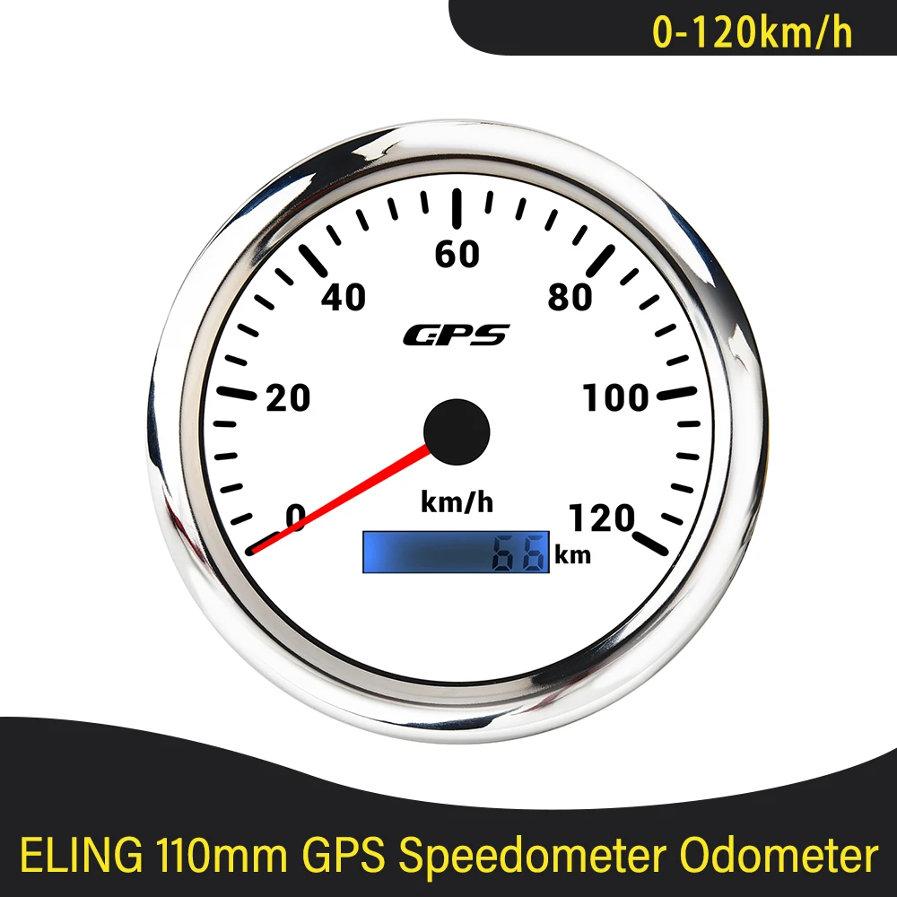 

Newest Universal 110mm GPS Speedometer 0-60km/h 0-120KM/H 0-200km/h with GPS Antenna and 7 Colors Backlight for Boat Truck Car