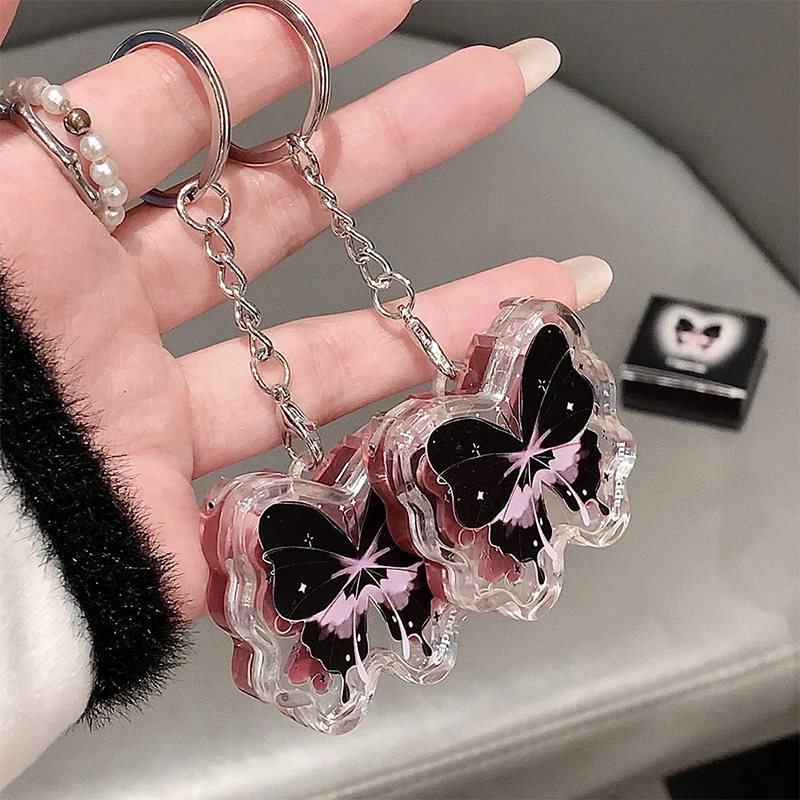 Cappuvini Jelly Solid Lip Gloss z lusterkiem w kształcie motyla, nawilżająca pomadka w odcieniach czerwieni, brązu i nude do naturalnego codziennego makijażu ust.