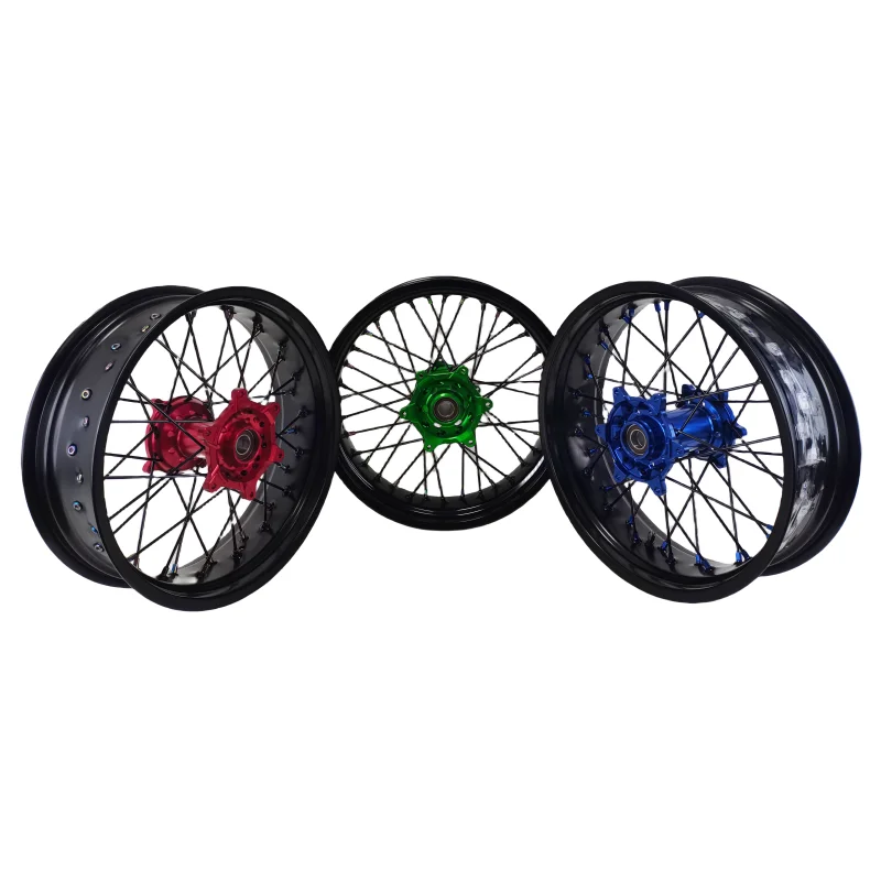 Manufactory Direct Aluminum Alloy 7116-T6 Wheel CNC Wheel Hubs 16 17 Inch Supermoto Wheel Rim Set