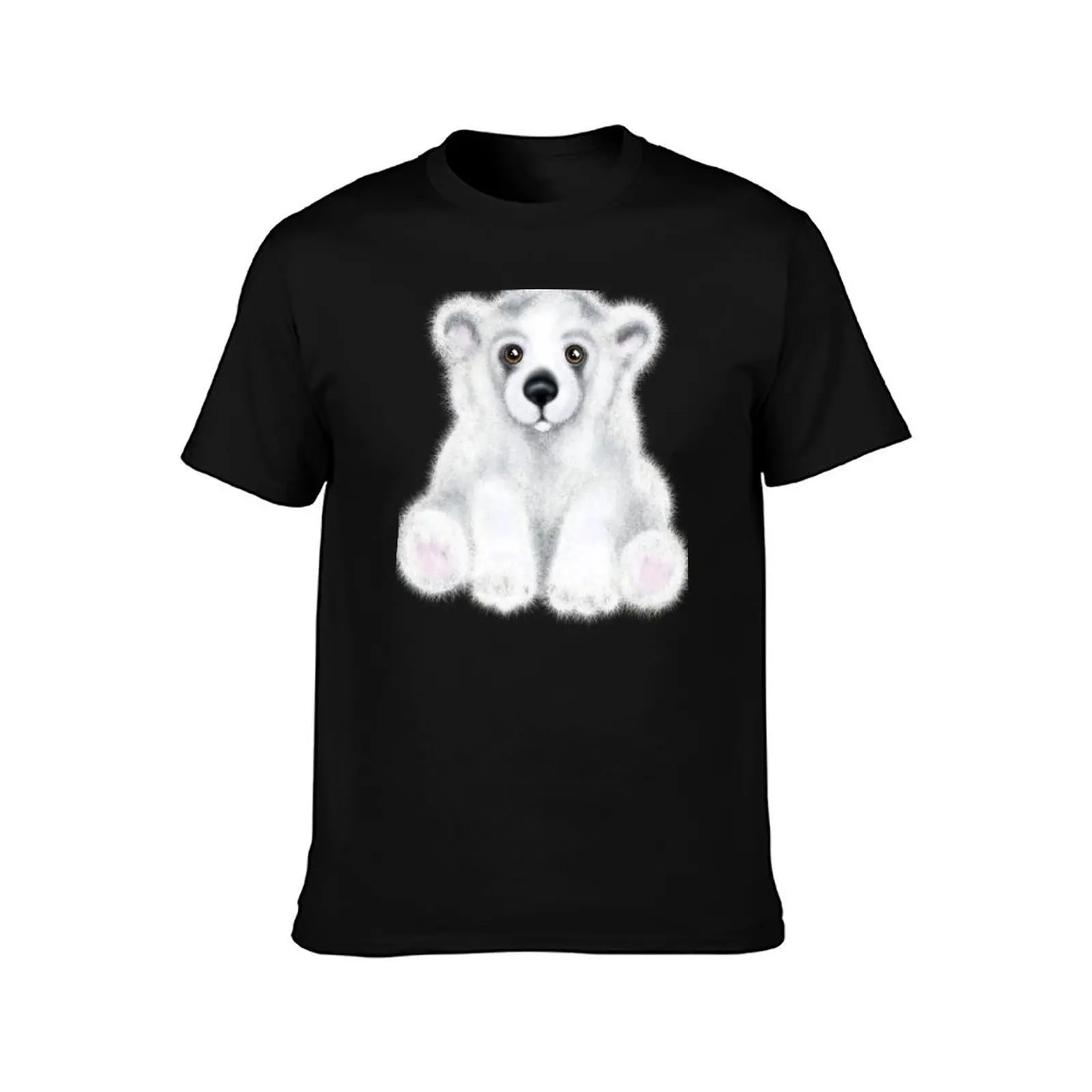 Baby Polar Bear, white stuffed bear, white bear cub T-Shirt man t shirt designer T-Shirt