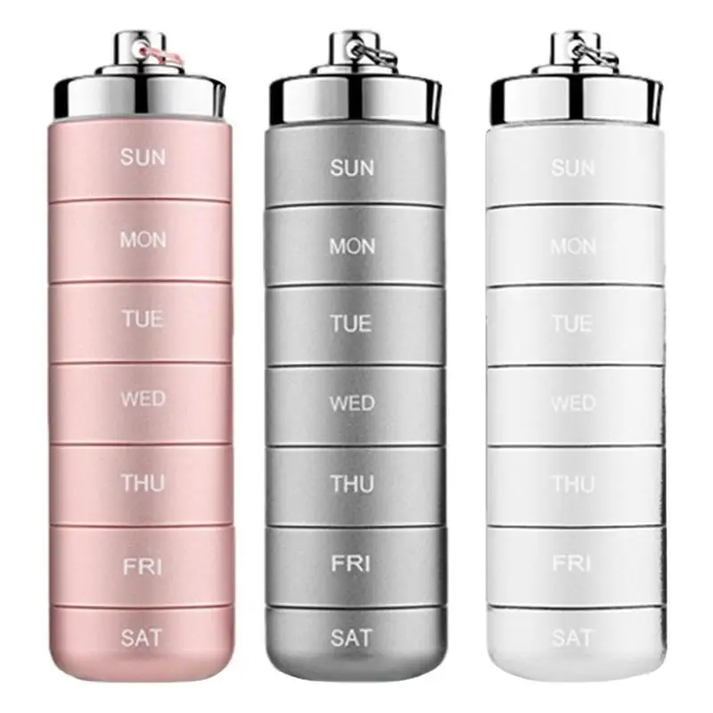 Camping Waterproof Aluminum Pill Box Case Bottle Cache Pills Holder Container Medicine Box Health Care Capsule Medicine Case