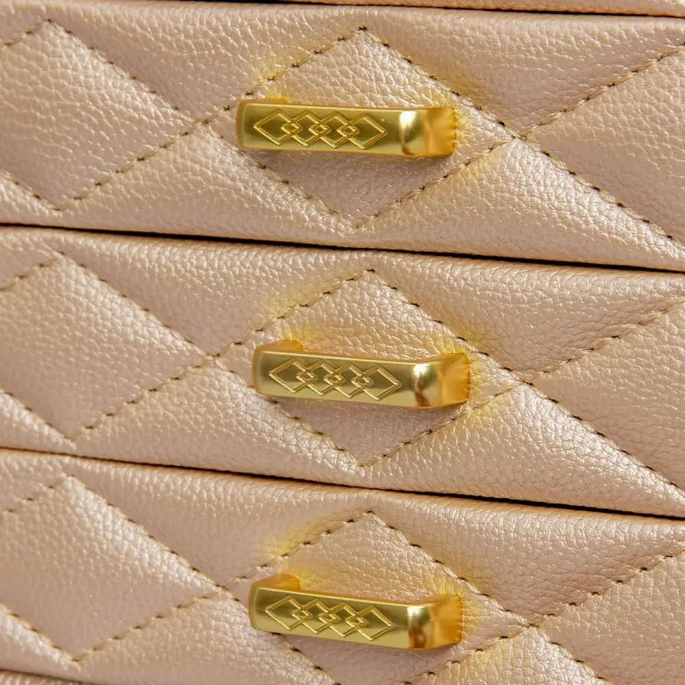 10-Drawer Jewelry Organizer with Velvet Lining - Large Storage Case for Rings, Necklaces, Earrings