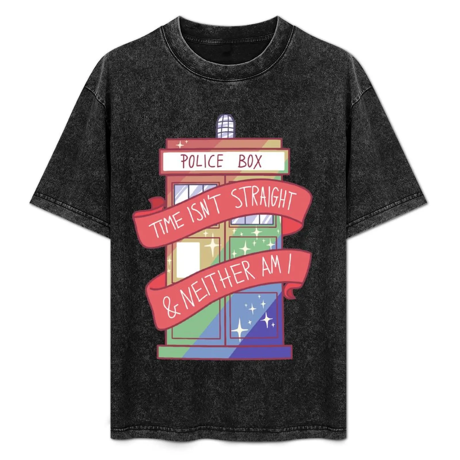 

Time isn't straight and neither am I T-Shirt Fashion Letter Print T-Shirt