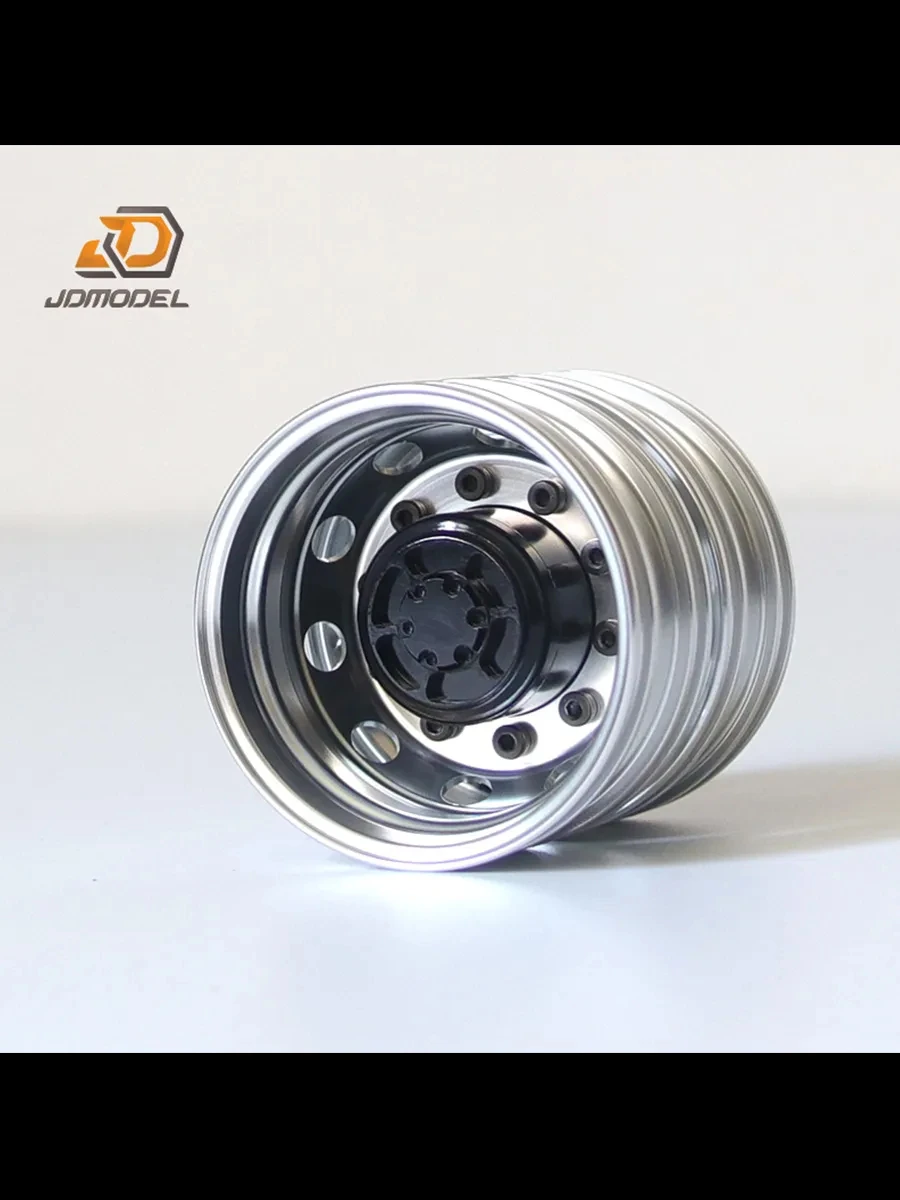 JDMODEL1:14 moyeu de remorque tambour en métal moyeu arrière étroit modèle à pointe statique JDM-7 pour Tamiya Rc camion remorque benne pour Scania homme