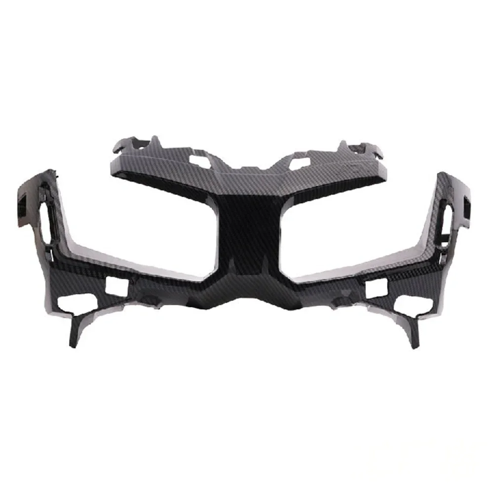 1 Pair Carbon Fiber Printed ABS Front Head Light Bracket Cover For HONDA ADV150 2019-2021