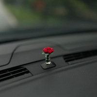 Cute Car Interior Decoration Mini Rose Sunflower Vase Auto Center Console Decoration Ornaments For Car Gifts Accessories