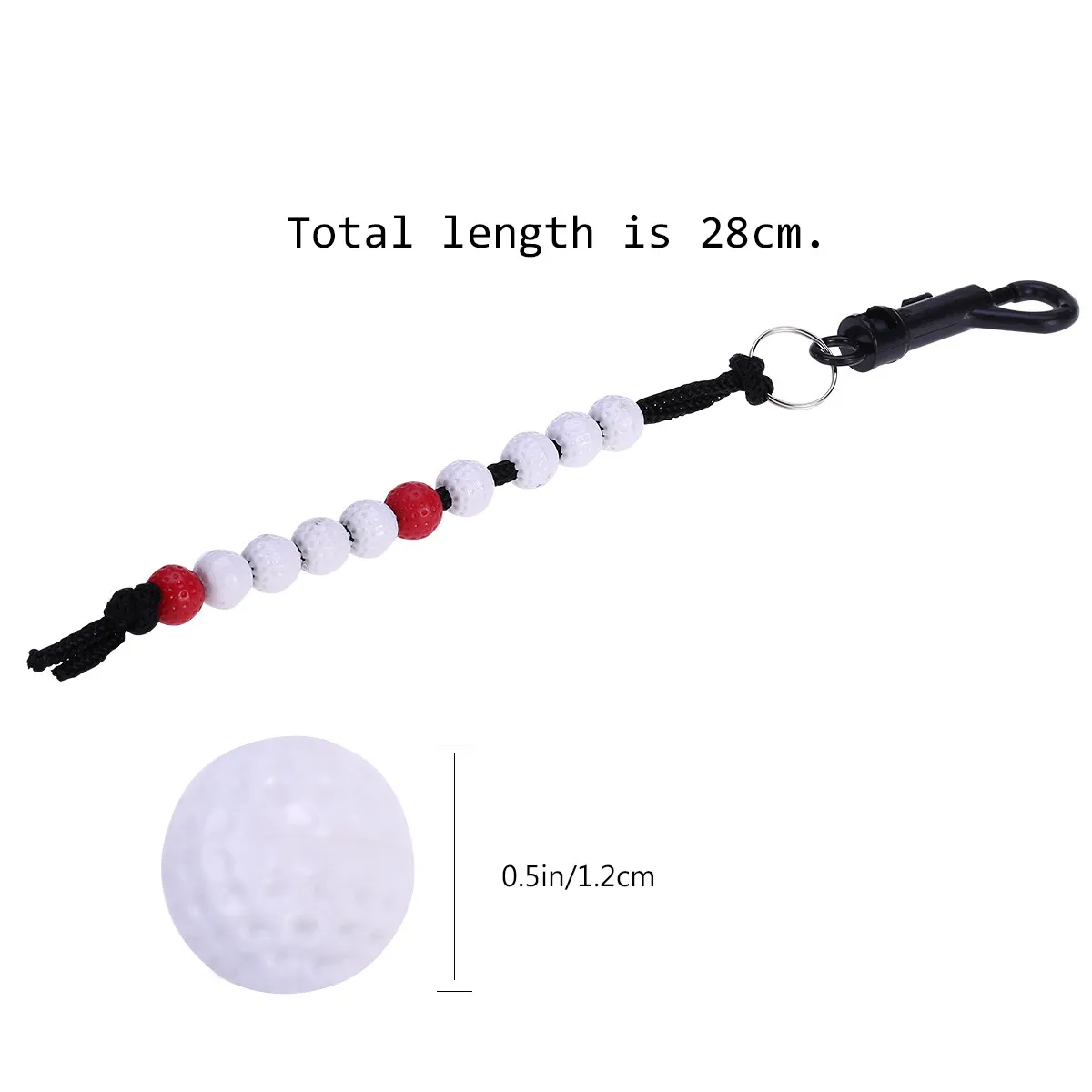 12 .8mm Count Stroke Score Beads Counter for Golf Strokes Counting Game Tracking Tracker