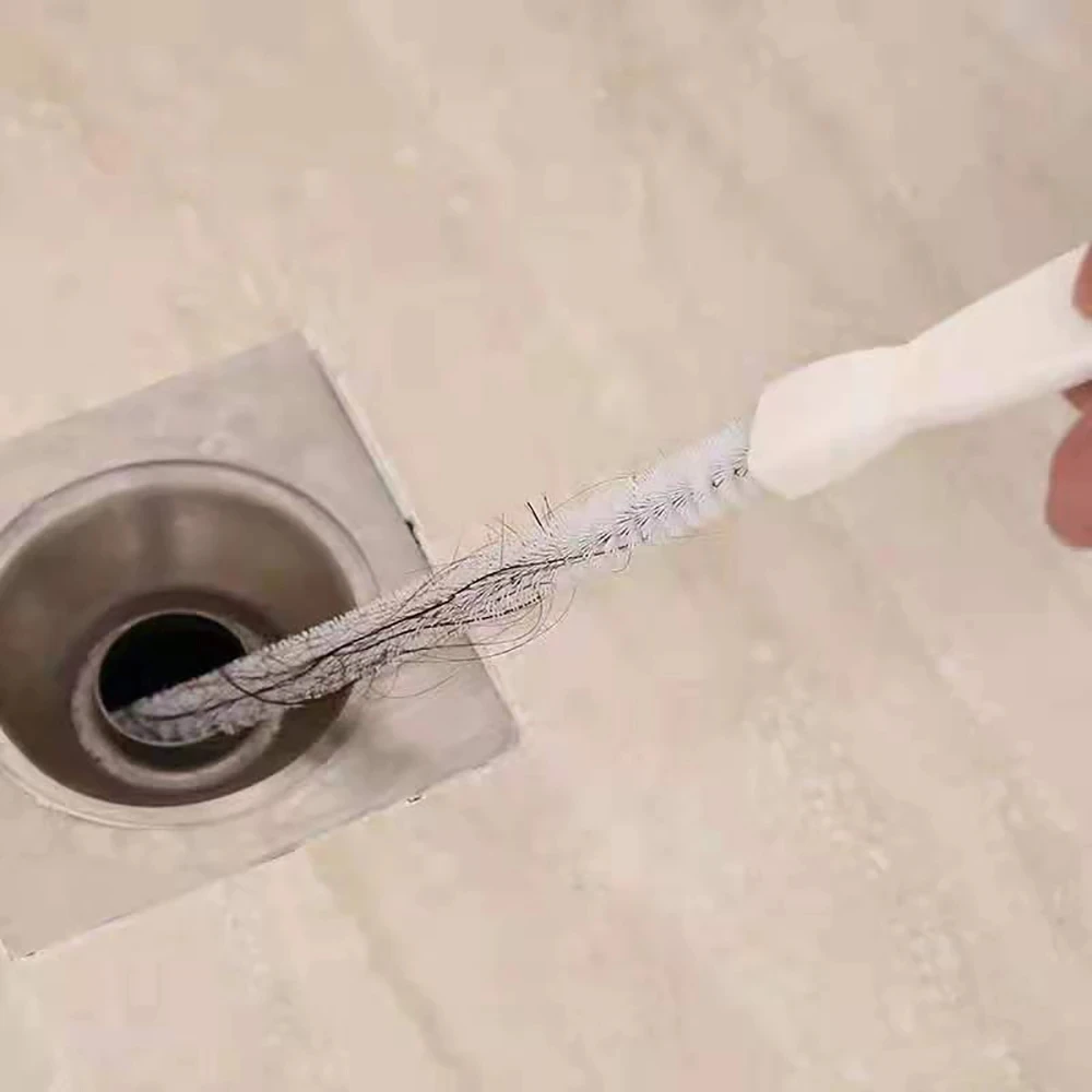 Pipe Dredging Brush Bathroom Hair Sewer Sink Cleaning Brush Drain Cleaner Flexible Cleaner Kitchen Clog Plug Hole Remover Tool