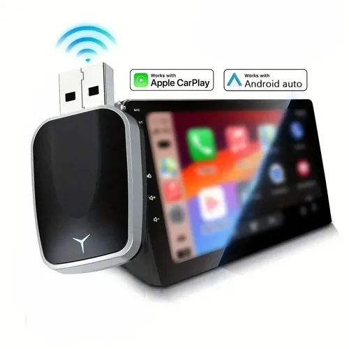 Imagen 1 del producto 2026 nuevo 2 en 1 inalámbrico Carplay AI Box Android Auto Plug And Play aplicable para convertir el coche Original con cable Carplay a inalámbrico