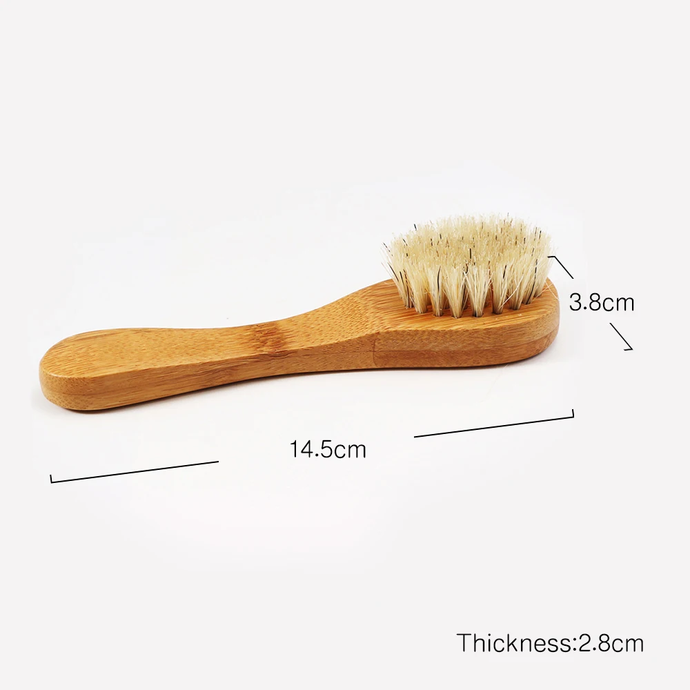 Face Brush Wooden Animal Hair Facial Deep Cleansing Blackhead Remover Massage Care Tool Washing Product Dropship