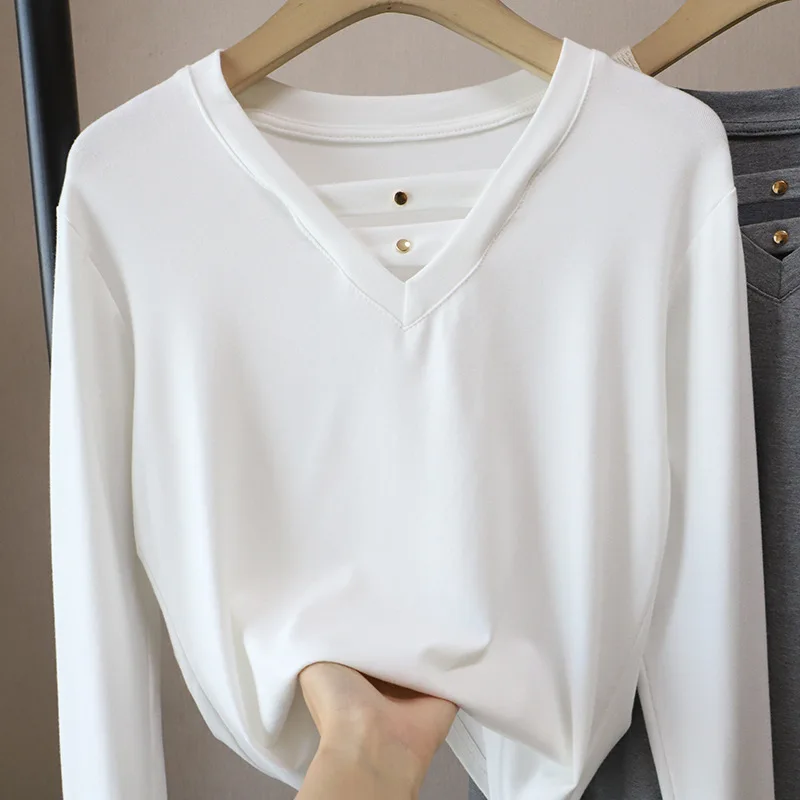 

Женская приталенная футболка-майка с V-образным вырезом и ажурными вставками, повседневная, базовая, белая, весна 2026, модный дизайн, базовый слой