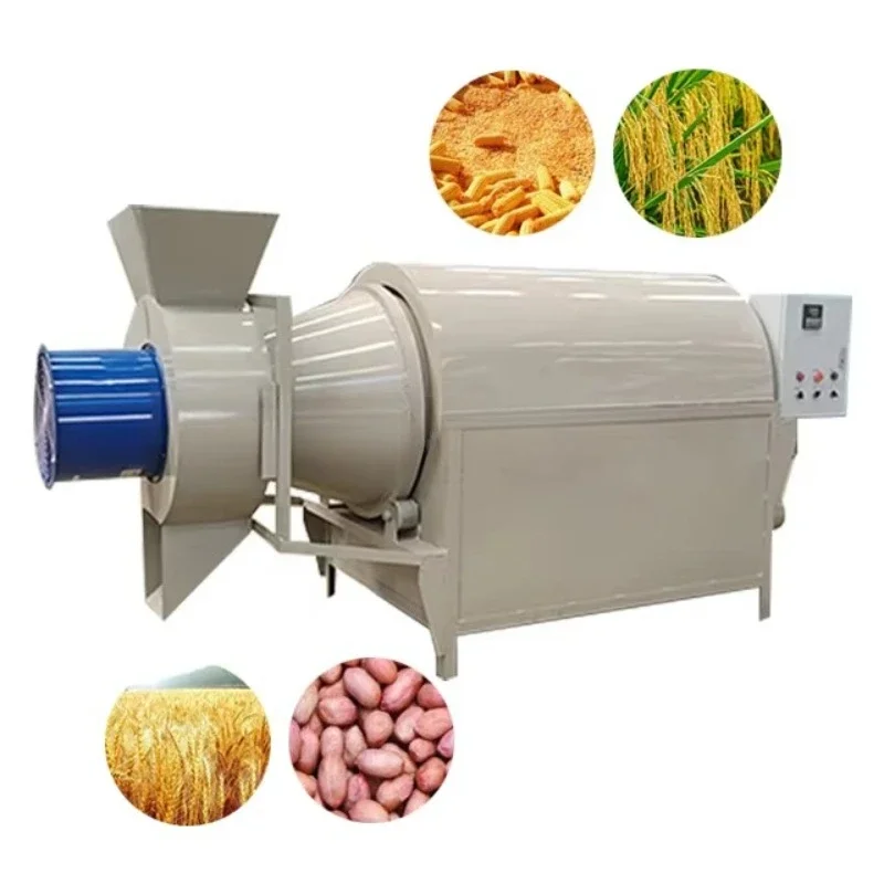 Automatic stainless steel agricultural seed feed chicken manure dryer mobile corn