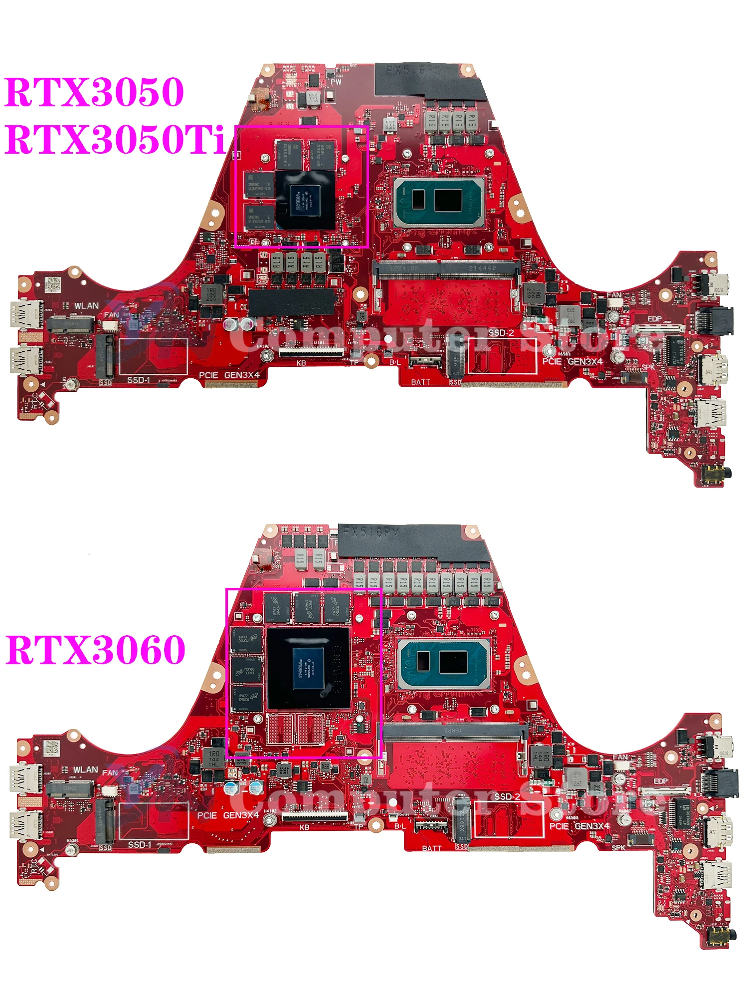 Imagem -04 - Placa-mãe do Portátil Mainboard Fx516 Fx516p Tuf516pm Tuf516pr Tuf516pe Fx516pm Fx516pez Fx516pe Fx516pr Fx516pcz Fx516pc i7