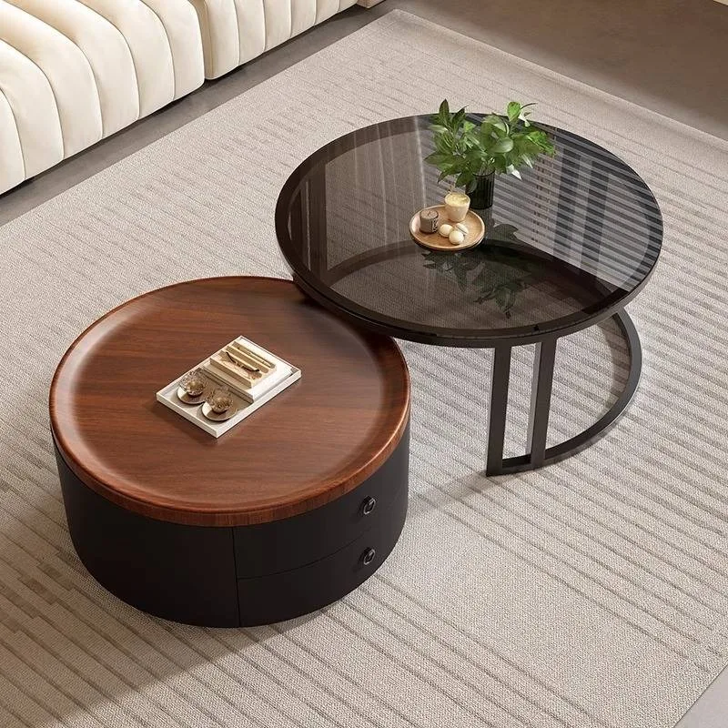 

Luxury Round Coffee Tables Design European Style Nordic Salon Coffee Tables Apartment Designer Mesa De Centro Furniture Home