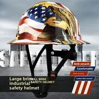 Casco de seguridad de ala ancha y completa, gorro de trabajo ligero de alta resistencia, para construcción, ferrocarril, metalurgia, mina, sombrilla de verano