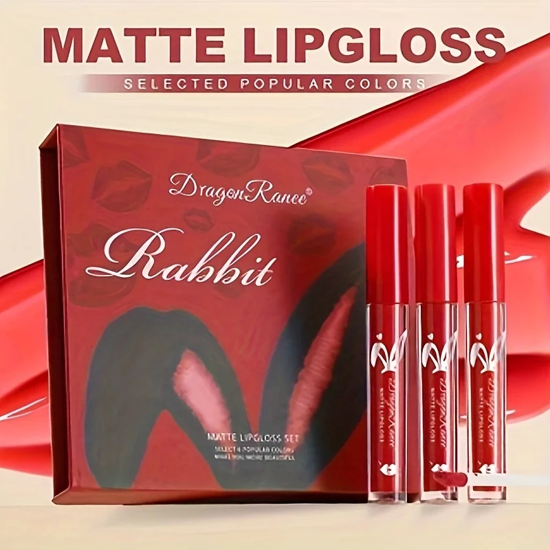 Rode Lippen 6 Sets Lipgloss Set Doos, Langdurig en Niet Gemakkelijk te Verwijderen Make-up, Geschikt voor Beauty Liefhebbers en Beginners