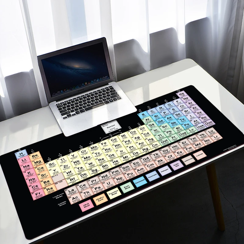 Mouse Pad Gamer XXL Custom HD Home Mouse Mat Desk Mats Periodic Table of Elements Office Carpet Gamer Natural Rubber Mice Pad