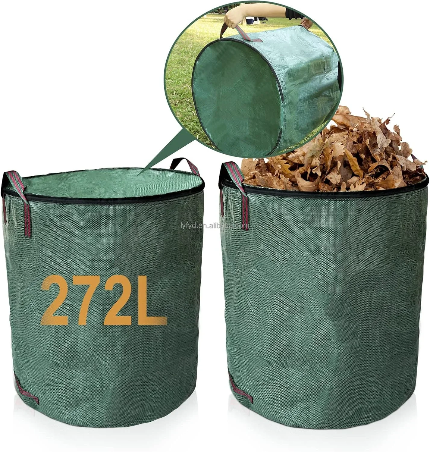 Strong Quality Durable Outdoor Garden Waterproof Green Durable Garden Waste Lawn And Leaf Bag