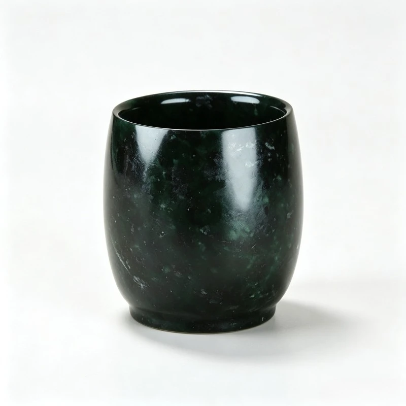 Tibetan Jade Herbal King Stone Tea Cup, Daily Ethnic Style