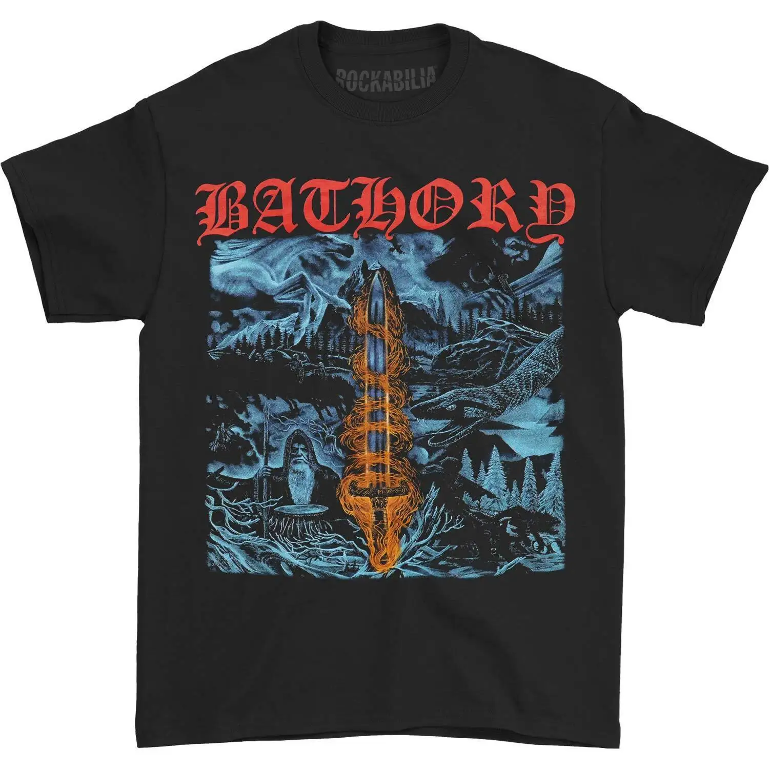 Herren Bathory Blood on Ice T-Shirt X Large Schwarz