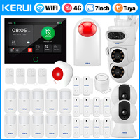 KERUI 7 Inch Full Touchscreen Wireless Burglar Alarm for House, 4G+WiFi Home Alarm System, Complete Set, Tuya Smart App Alarm