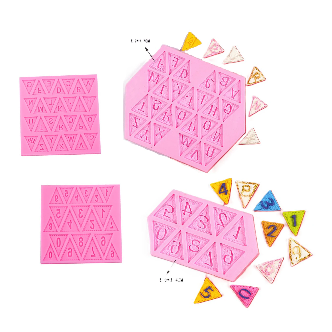 Uppercase Letter Number Press Cookie Cutter Plastic Biscuit Baking Fruit Knife Kitchen Cake Mold Tools Strips Embossing Printing