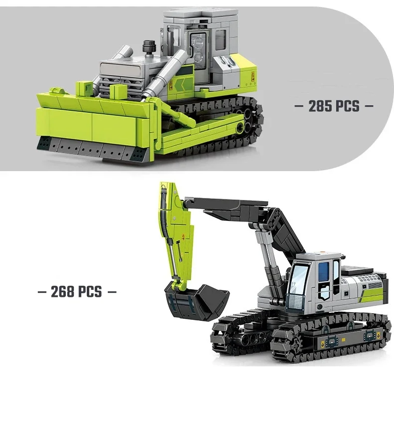 SEMBO BLOCK City Engineering Fahrzeug-Bausatz, MOC Bagger-Mischfahrzeug-Modell, Bausteine, Spielzeugauto, Geburtstagsgeschenke – Detail 3