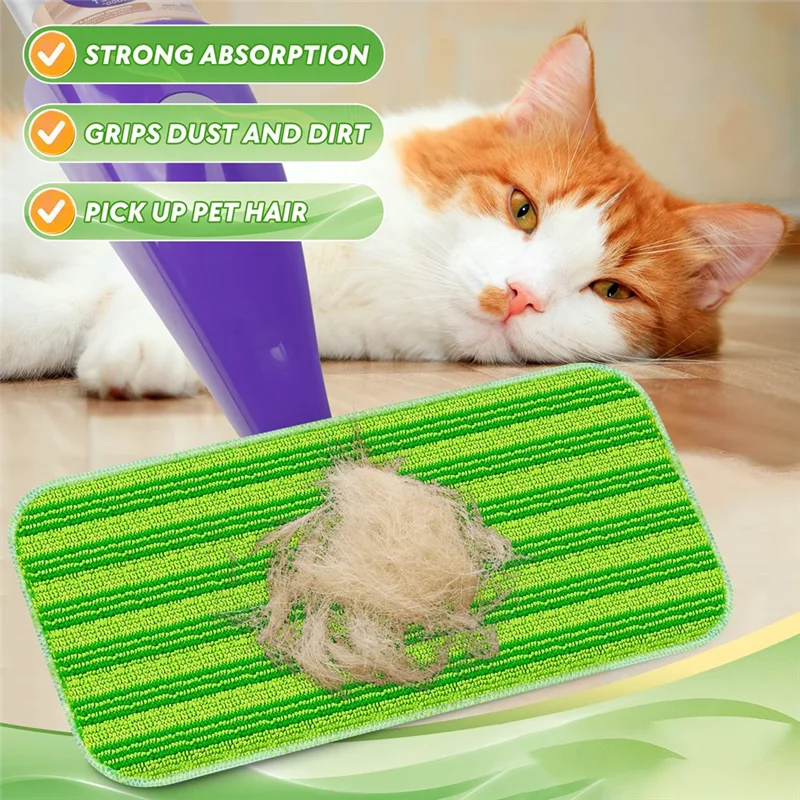 

【Купон!】Для Swiffer Wet Jet Mop, совместимые моющиеся сменные насадки для швабры, 3 упаковки многоразовых подушечек для использования в твердом деревянном полу
