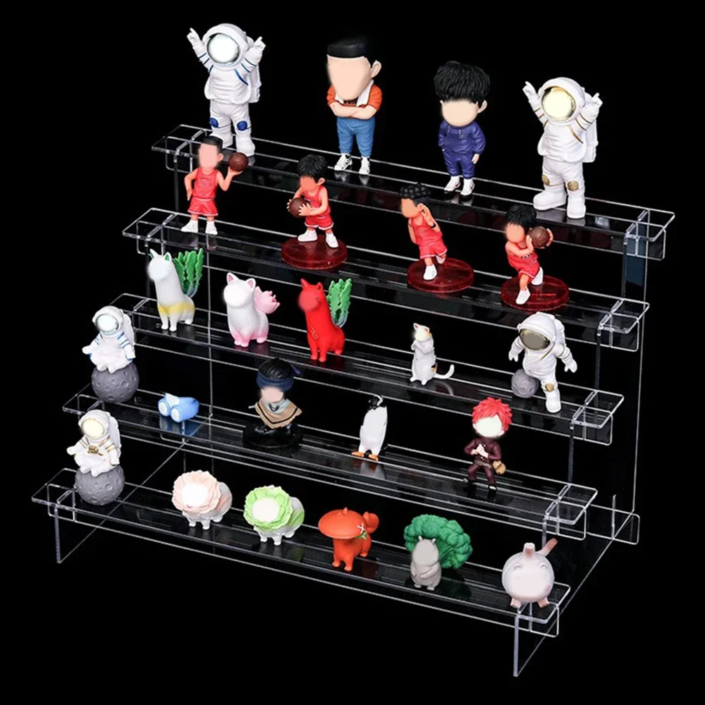 yes3pcs Acrylic Display Stand Figures Holder Jewellery Display Riser Cupcakes Rack Removable Shelves Storage Organizers 4-tier