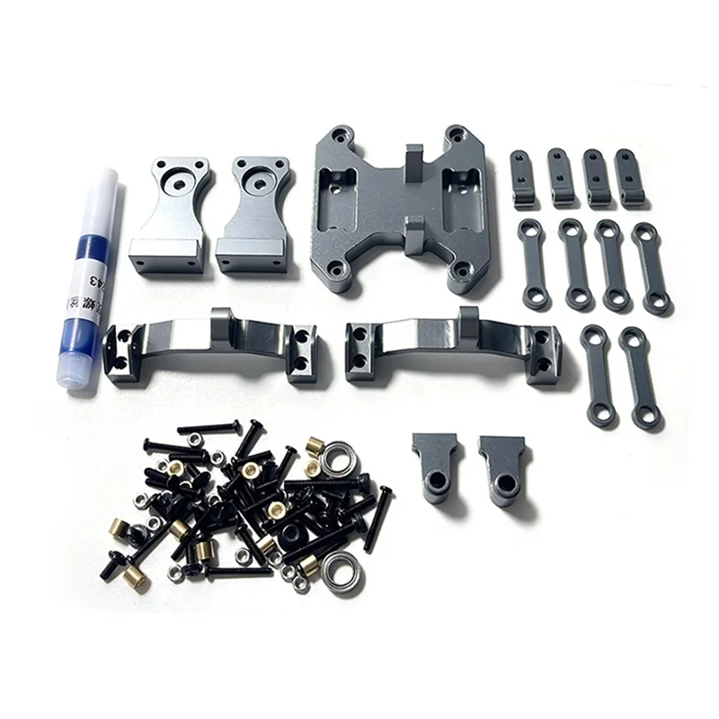 Metal Balance Chassis Board Seesaw Kit for WPL B16 B36 1/16 6X6 6WD RC Car Upgrade Parts Modified Accessories,Titanium