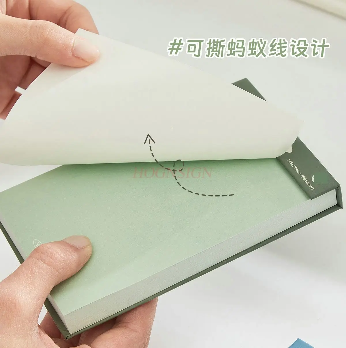 1book High aesthetic notebook with removable sticky notes, non stick recording, simple and blank