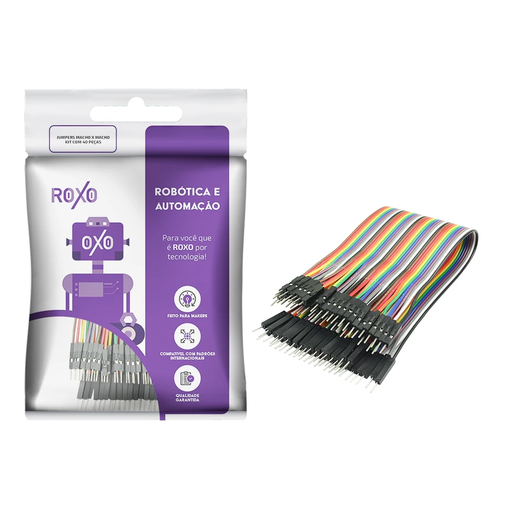 40x Wire Jumper Cable 20cm Male-male Protoboard - RoXo