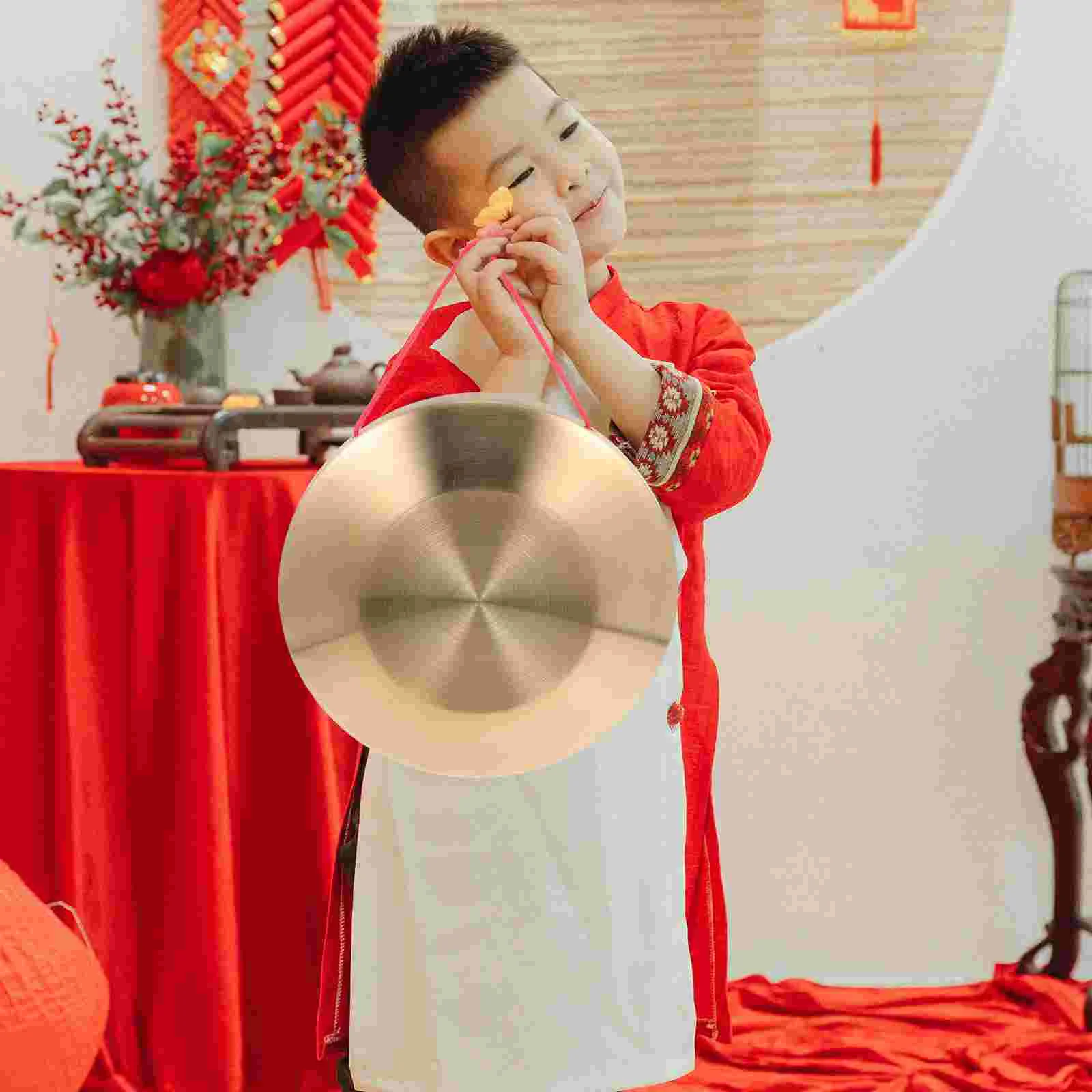 Gong Toy Cymbal for Company Opening Music Chinese Durable Hand Instrument Copper Steel Alloy Percussion Child