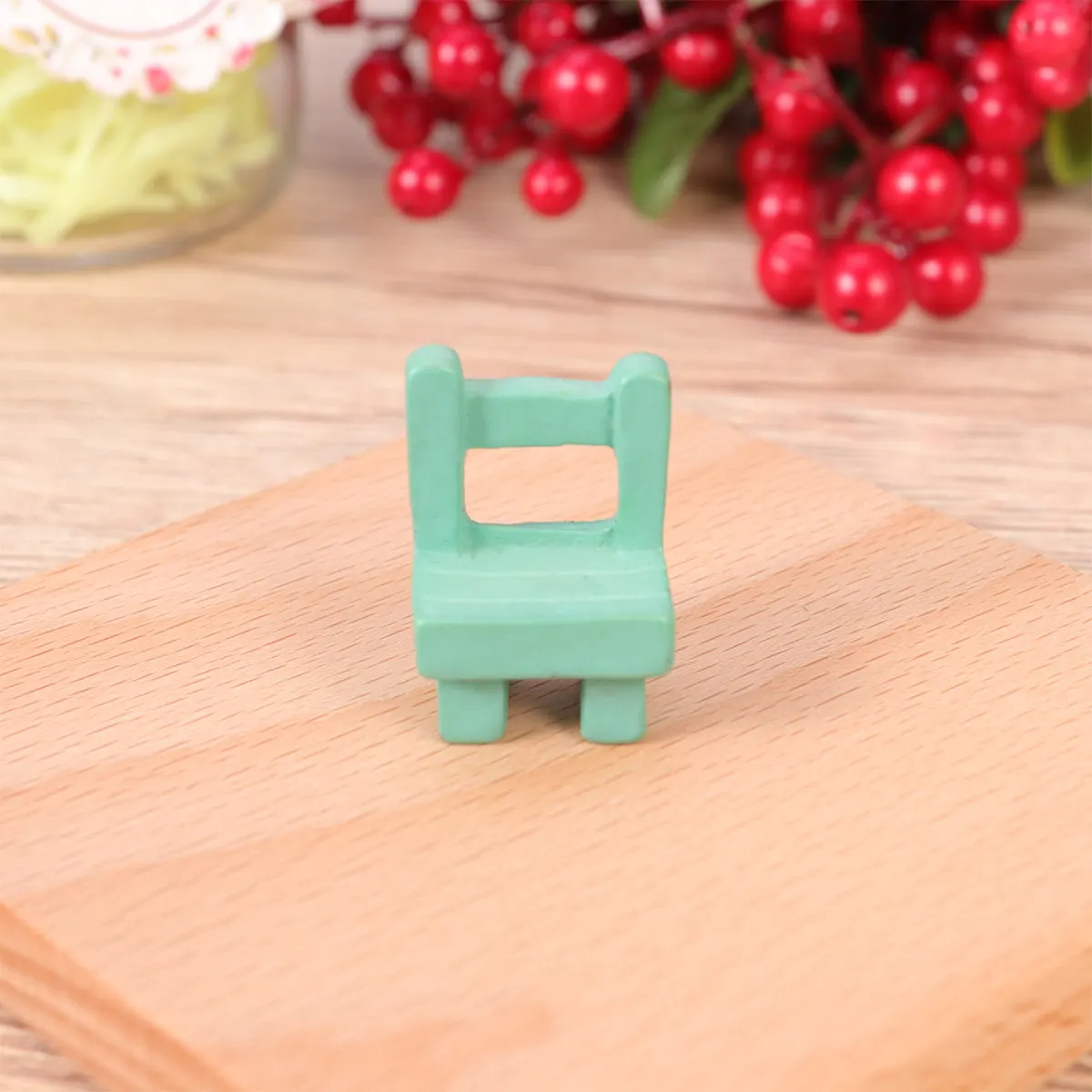 

Simulated Resin Stool Mushroom Mini Chair Solid Color Miniature Landscape Decoration for Moss Succulent Plant Garden Decor