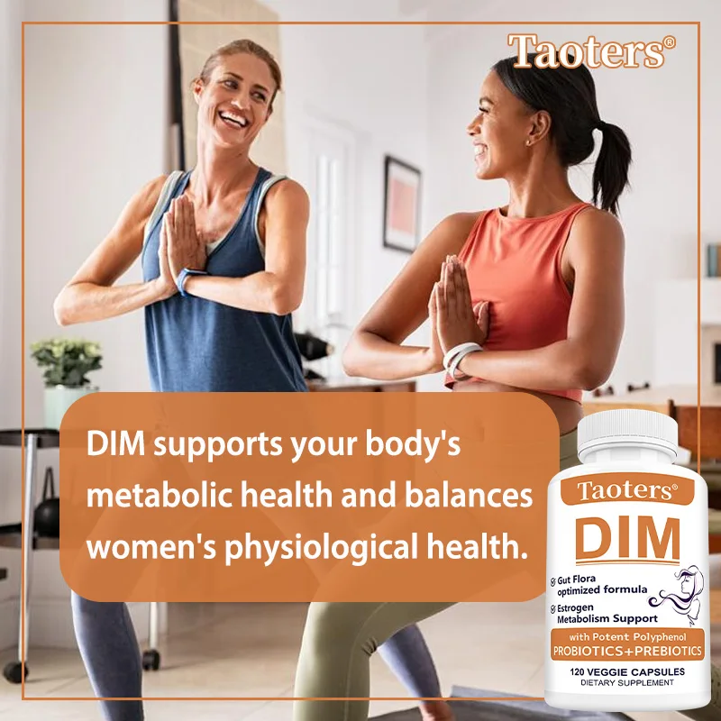 DIM Supplement - Support Hormone Balance, Menopause Prostate Health, Improve Sleep, Metabolism, Muscle Mass, Balances Gut Flora