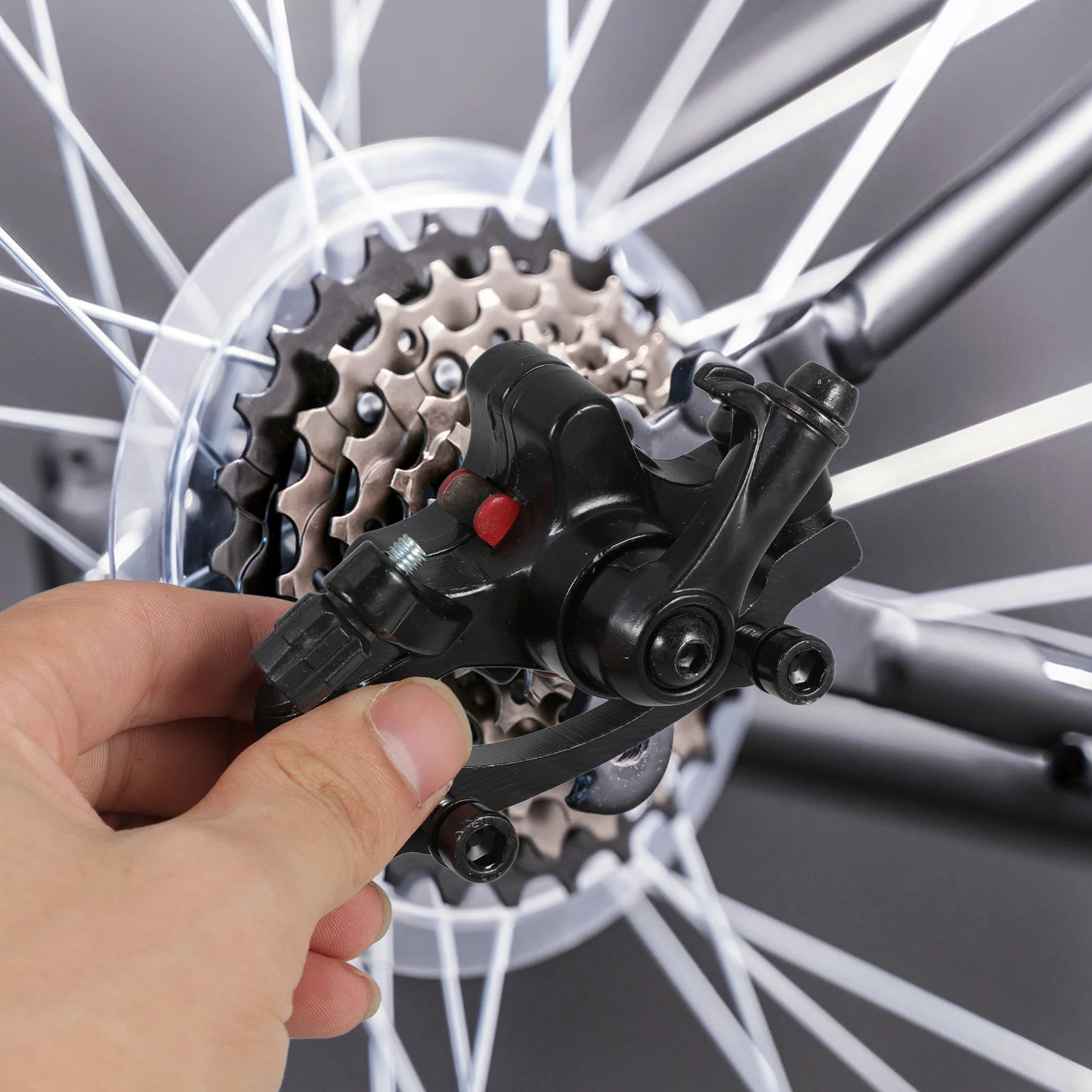 

2pcs Mountain Bike Front Rear Disc Brake Kit Aluminum Clamp Black Silver Disc Rotor Brakes For Bicycle Safety Replacement