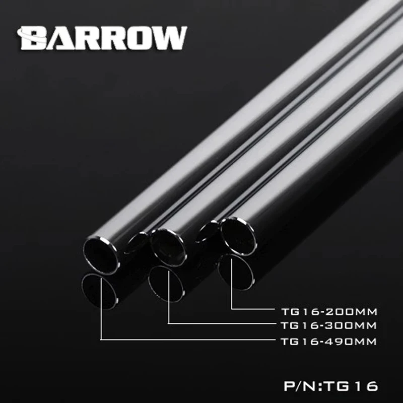 Barrow TG12 / TG14 / TG16, red copper chrome plated metal hard tube 490mm 10 * 12mm / 12 * 14mm / 14 * 16mm water cooling tube