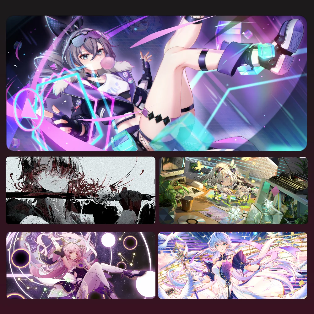 

Honkai Star Rail Mouse Pad Kafka Ruan Mei Silver Wolf Jingliu Huohuo Firefly XXL Large Mousepad Keyboard Pad Mousepad