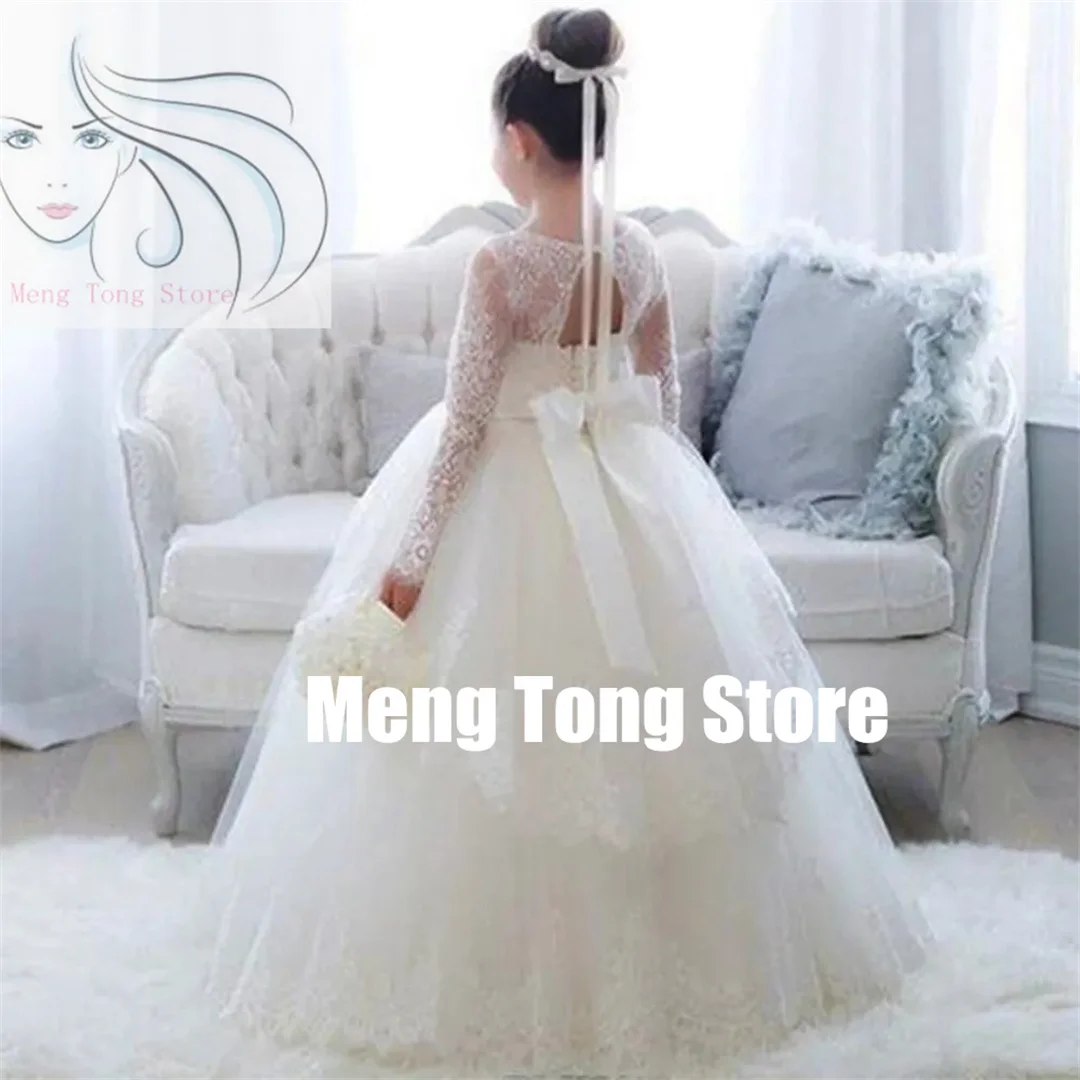 Gown Birthday Beaded Puffy Baby Girl Dresses Flower Girl Dresses For Little Girls Pageant Dress Toddler First Communion Gowns